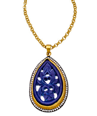 Carved Pendant Necklace
