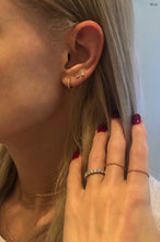 14K Gold Diamond Huggies