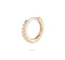14K Gold Diamond Huggies