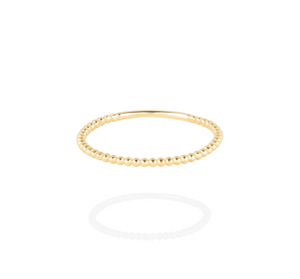 Solid Gold Beaded Ring - Pre Order