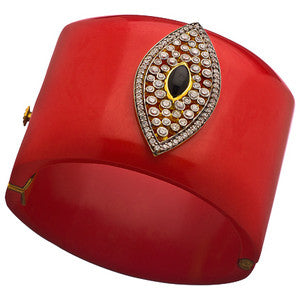 Red Marquise Cuff