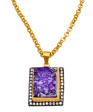 Textured Druzy Necklace