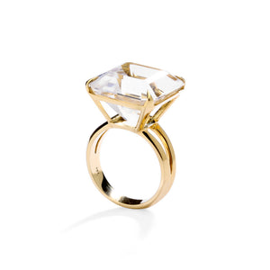 Rock crystal ring