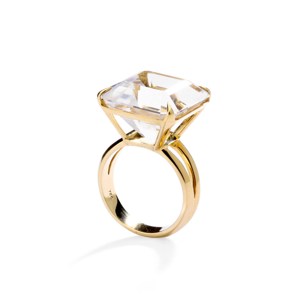 Rock crystal ring