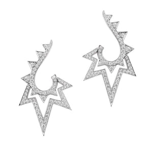 Lady Stardust 18k White Gold & Diamond Earrings